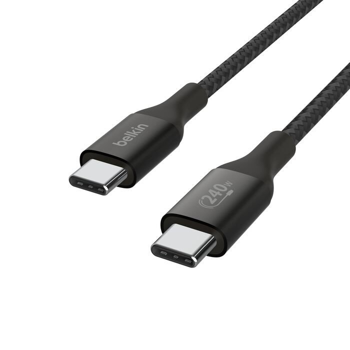 Belkin BoostCharge USB-C to USB-C Braided Cable 240W PD, 48V/5A, 2M,