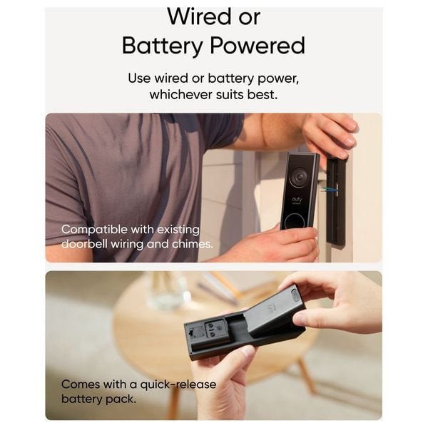 Anker E340 - Video Doorbell - Black