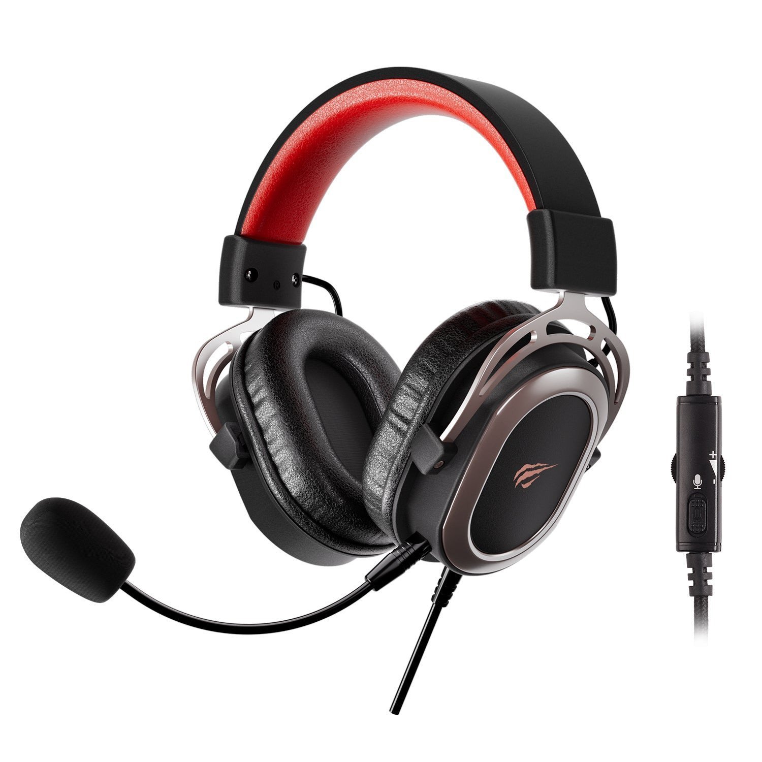 Havit H2008d Gaming Headphone Wired 3.5 mm Jack Black+Ochre+Red