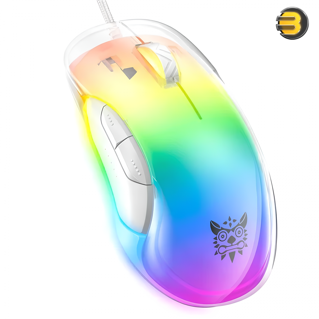 ONIKUMA CW925 Wired Gaming Mouse with RGB Lighting, 12800 DPI, 7 Buttons, USB Connection, and 1.5m Cable – Pink