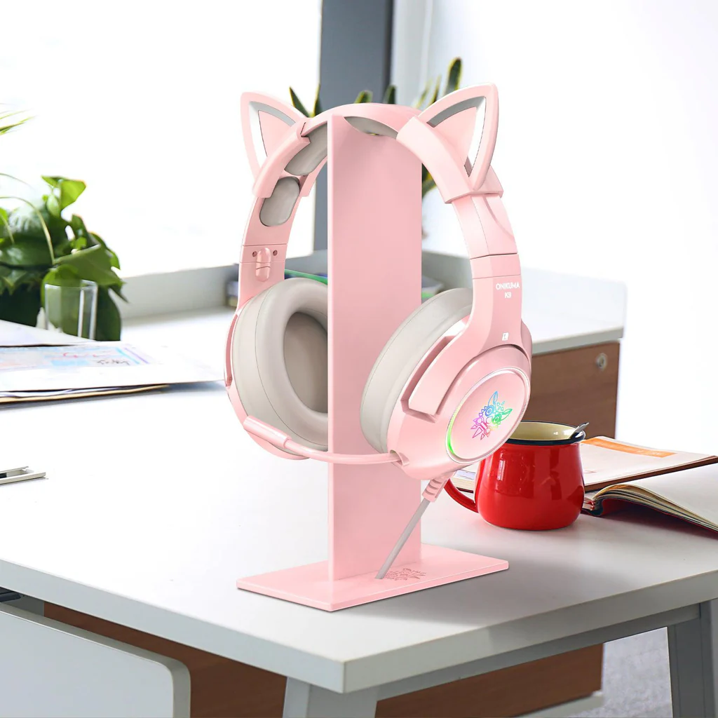 ONIKUMA ST-1 Headphone Holder with Anti-Slip Base, 126g – Pink