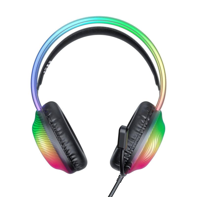 ONIKUMA X29 Wired Gaming Headset with RGB Lighting, Noise Reduction Mic, and 2.2m Cable – Black