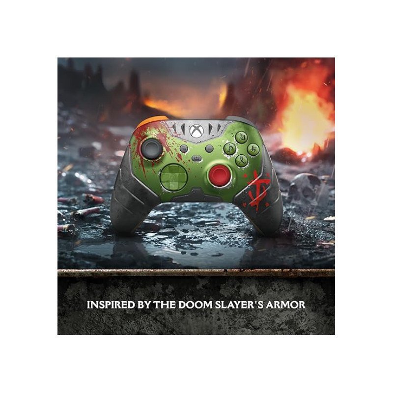 Xbox controller series x/s Doom the dark ages green
